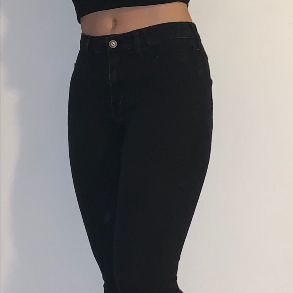 black high rise hollister jeans